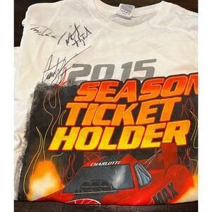 2015 ZMAX Dragway Season Ticket Holder Autographed T Shirt Car Racing NASCAR